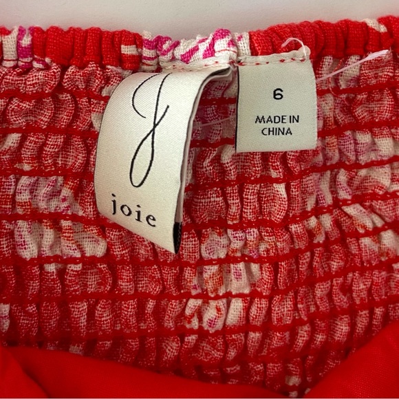 Joie Floral Linen Blend Cropped Top - Picture 4 of 5